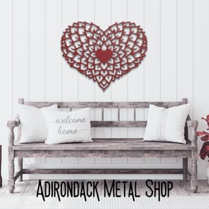 Metal Heart Sign: Rustic Indoor/Outdoor Patio Decor