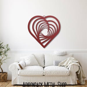 Metal Heart Sign: Rustic Indoor/Outdoor Patio Decor