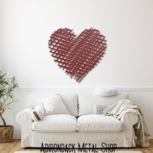 Metal Heart Sign: Indoor/Outdoor Patio Decor - Adirondack Metal Shop