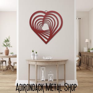 Metal Heart Sign: Rustic Indoor/Outdoor Patio Decor - Adirondack Metal Shop
