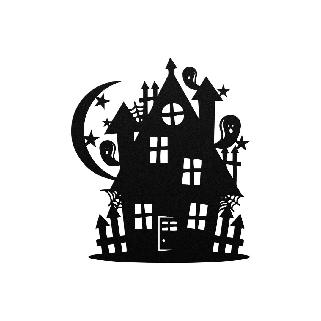 Halloween Haunted House Metal Haunted House Indoor Outdoor Etsy