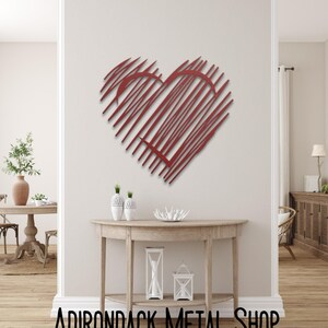 Metal Heart Sign: Indoor/Outdoor Patio Decor - Adirondack Metal Shop