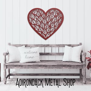 Metal Heart Sign: Indoor/Outdoor Patio Decor - Adirondack Metal Shop