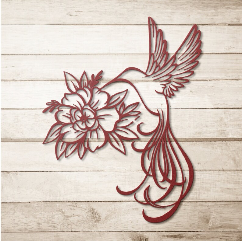 John's Studio Metal Hummingbird Wall Decor Bathroom Glass Art Iron Sculpture Outdoor Hanging Decoration For Home Bedroom Garden Patio Porch Or Fence - Green