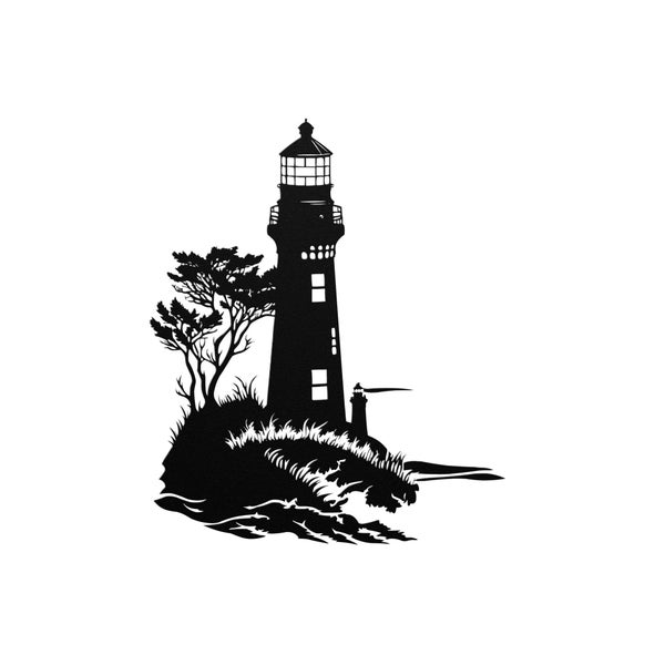 Lighthouse on a Rocky Shoal Metal Lighthouse Gift for indoor/outdoor decor Gift for Light house Lovers Metal Sign for camp Popular gift idea