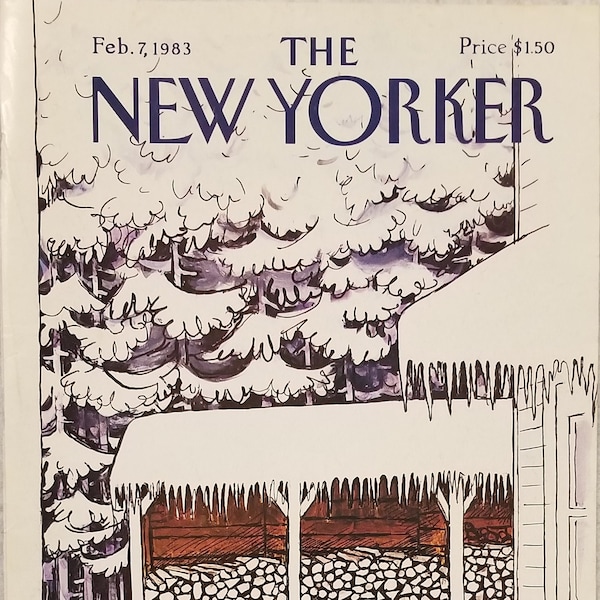 New Yorker Magazine February 7, 1983 Cover Only Arthur Getz cover art