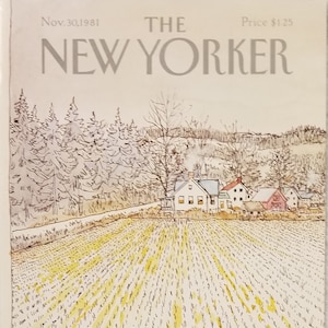 Vintage New Yorker Magazine (COVER ONLY) November 30, 1981 Arthur Getz cover art