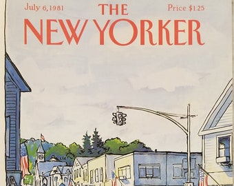 Vintage New Yorker Magazine (COVER ONLY) July 6, 1981 Arthur Getz cover art