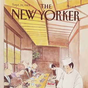 New Yorker Magazine September 26, 1983 Cover Only Charles Saxon cover art