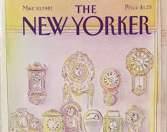 Vintage New Yorker Magazin (NUR COVER) 30. März 1981 Eugene Mihaesco Cover art