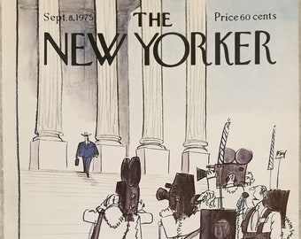 Vintage New Yorker Magazine (COVER ONLY) September 8, 1975  Charles Saxon cover art