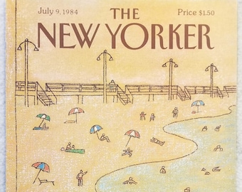 Vintage New Yorker Magazine (COVER ONLY) July 9, 1984 Robert Tallon art