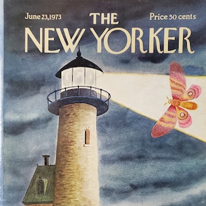 Vintage New Yorker magazine (Cover Only) June 23, 1973 Charles Addams cover art