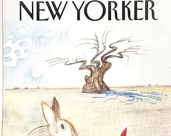 ヴィンテージ・ニューヨーカー誌（表紙のみ）1982年1月18日号 ソール・スタインバーグの表紙アート