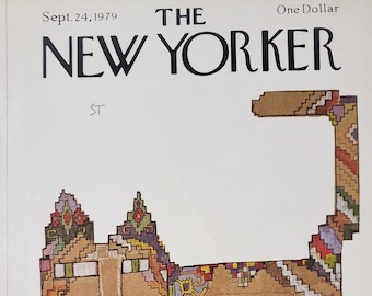Vintage New Yorker magazine (Cover Only) September 24, 1979 Saul Steinberg cover art