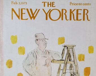 vintage du magazine New Yorker (couverture seulement) 3 février 1975, couverture de James Stevenson