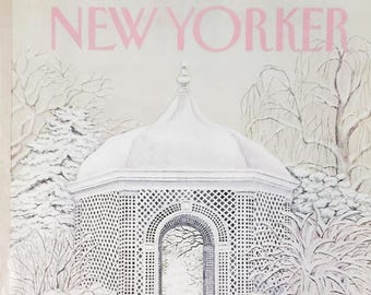 Vintage New Yorker magazine (Cover Only) December 26, 1983 Jenni Oliver cover art