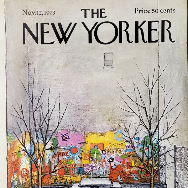 Revista Vintage New Yorker (solo portada) 12 de noviembre de 1973 Portada de Arthur Getz