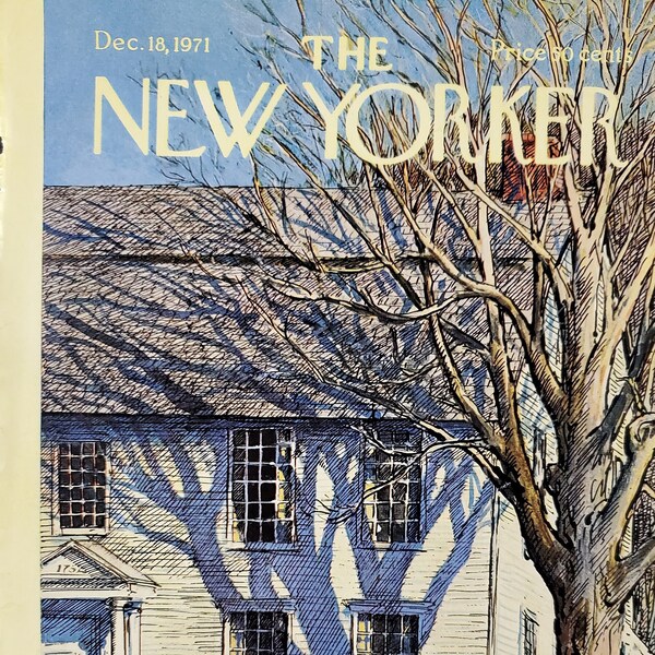 Revista Vintage New Yorker (solo portada) 18 de diciembre de 1971 Arte de portada de Arthur Getz