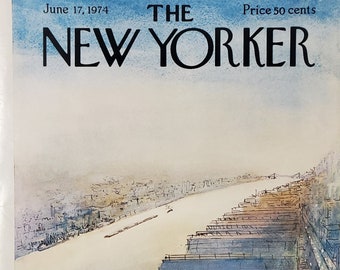 Revista Vintage New Yorker (solo portada) 17 de junio de 1974 Portada de Arthur Getz