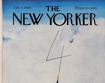 Vintage New Yorker magazine (Cover Only) July 5, 1969 Saul Steinberg cover art