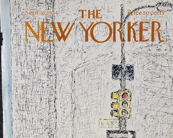Vintage New Yorker magazine (Cover Only) September 16, 1974 Ed Koren cover art