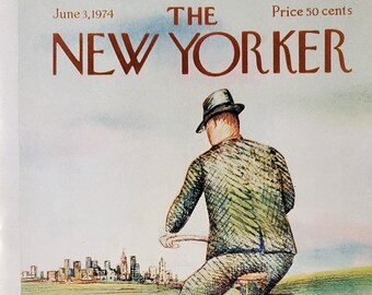 vintage du magazine New Yorker (couverture seulement) 3 juin 1974, couverture de Paul Degen