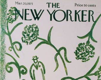 Vintage New Yorker magazine (Cover Only) March 20, 1971 Abe Birnbaum cover art