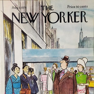 Vintage New Yorker magazine (Cover Only) August 5, 1974 Charles Saxon cover art