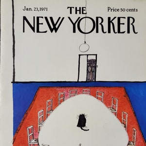 Vintage New Yorker magazine (Cover Only) January 23, 1971 Ronald Searle cover art