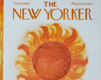 Revista Vintage New Yorker (solo portada) 9 de agosto de 1969 Portada de Charles Addams
