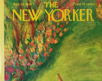 Vintage New Yorker magazine (Cover Only) July 29, 1967 Beatriz Szanton cover art