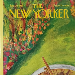 Vintage New Yorker magazine (Cover Only) July 29, 1967 Beatriz Szanton cover art