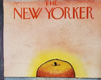 vintage New Yorker magazine (Couverture seulement) 9 avril 1979 Couverture de Le Tan