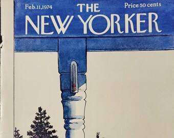 Vintage New Yorker magazine (Cover Only) February 11, 1974 Arthur Getz cover art