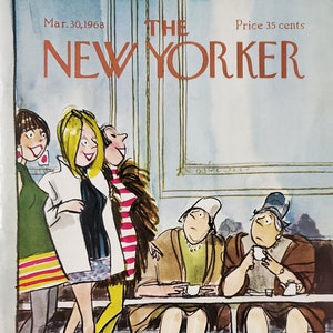 Vintage New Yorker magazine (Cover Only) March 30, 1968 Charles Saxon cover art