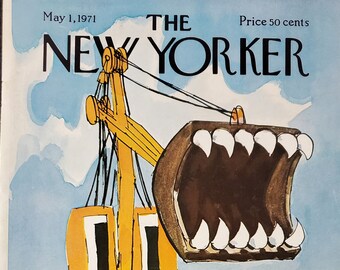 Vintage New Yorker magazine (Cover Only) May 1, 1971 Mischa Richter cover art