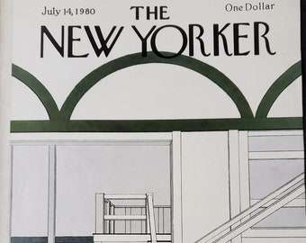Vintage New Yorker Magazin (nur Cover) 14.07.1980 Gretchen Dow Simpson Cover Art