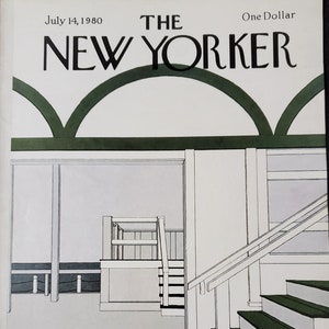 Vintage New Yorker magazine (Cover Only) July 14, 1980 Gretchen Dow Simpson cover art