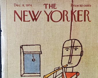 Vintage New Yorker magazine (Cover Only) December 9, 1974 Robert Tallon cover art