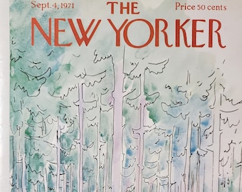 Vintage New Yorker magazine (Cover Only) September 4, 1971 Arthur Getz cover art