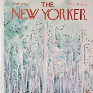 Vintage New Yorker magazine (Cover Only) September 4, 1971 Arthur Getz cover art