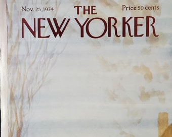 vintage du magazine New Yorker (couverture seulement) 25 novembre 1974 Couverture de James Stevenson
