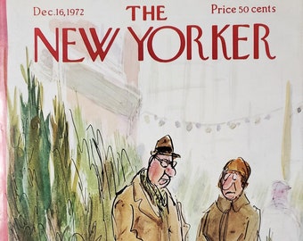 vintage New Yorker magazine (couverture uniquement) 16 décembre 1972 Couverture de Frank Modell