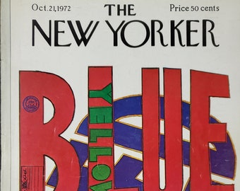 ヴィンテージ ニューヨーカー誌 (表紙のみ) 1972 年 10 月 21 日 ソール スタインバーグの表紙アート
