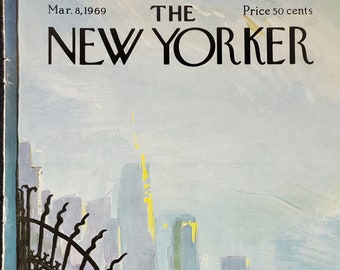 Vintage New Yorker magazine (Cover Only) March 8, 1969 Arthur Getz cover art
