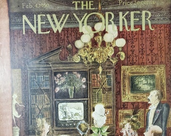 Vintage New Yorker magazine (Cover Only) February 4, 1950 Mary Petty cover art