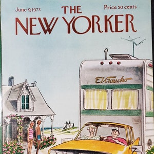 Vintage New Yorker magazine (Cover Only) June 9, 1973 Charles Saxon cover art