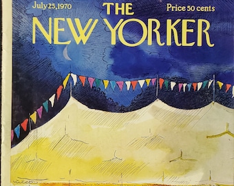 Vintage New Yorker magazine (Cover Only) July 25, 1970 Arthur Getz cover art