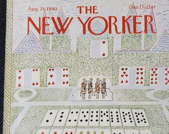 Vintage New Yorker Magazin (Cover Only) August 25. 1980 JJ Sempe Cover Art